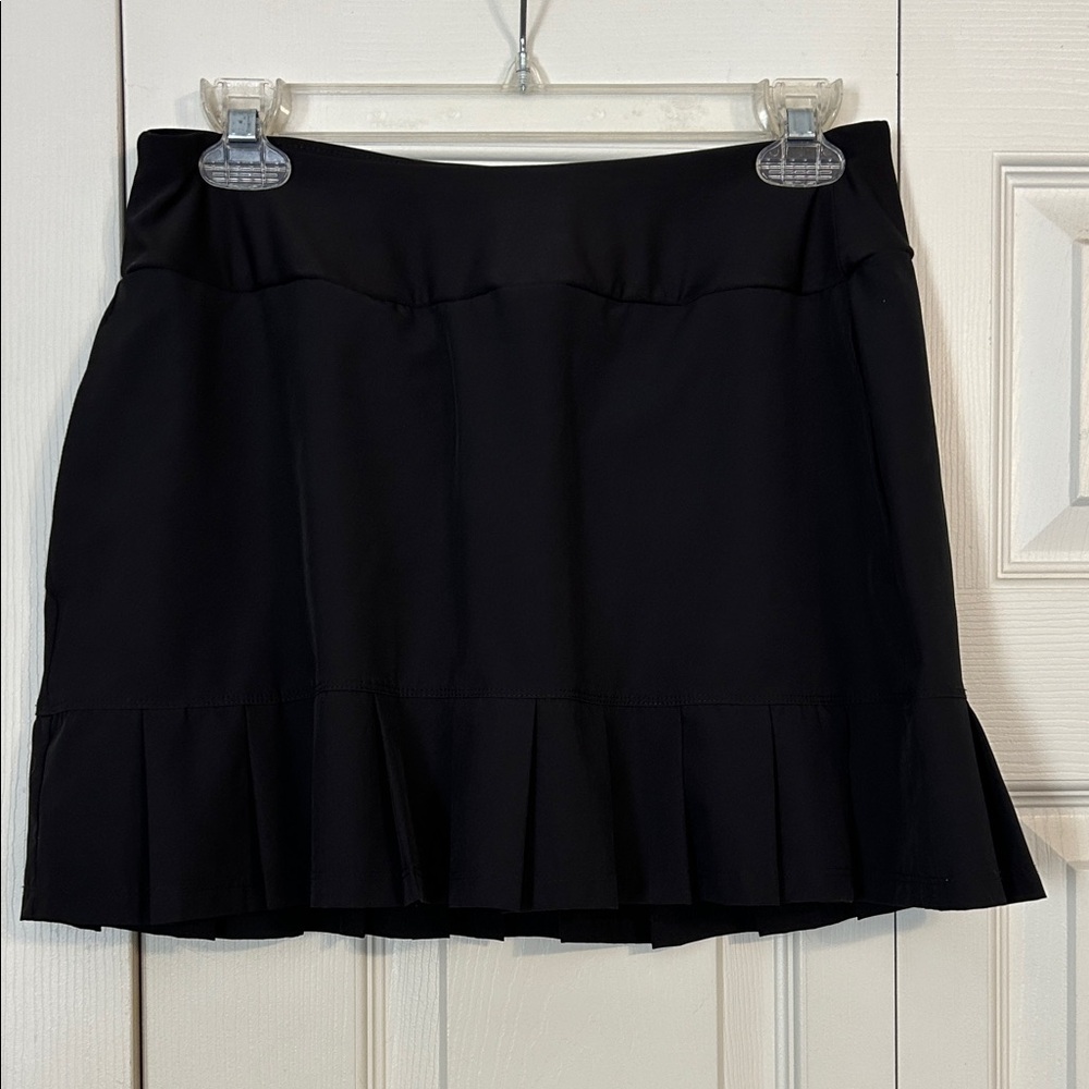 TEE TIME Small Black Pleated Skort Golf Tennis Athleisure Workout Bike Shorts